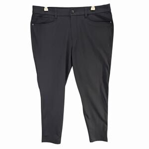 Lululemon Commission Slim Pant Mens 34 Black Warpstreme Stretch Tapered